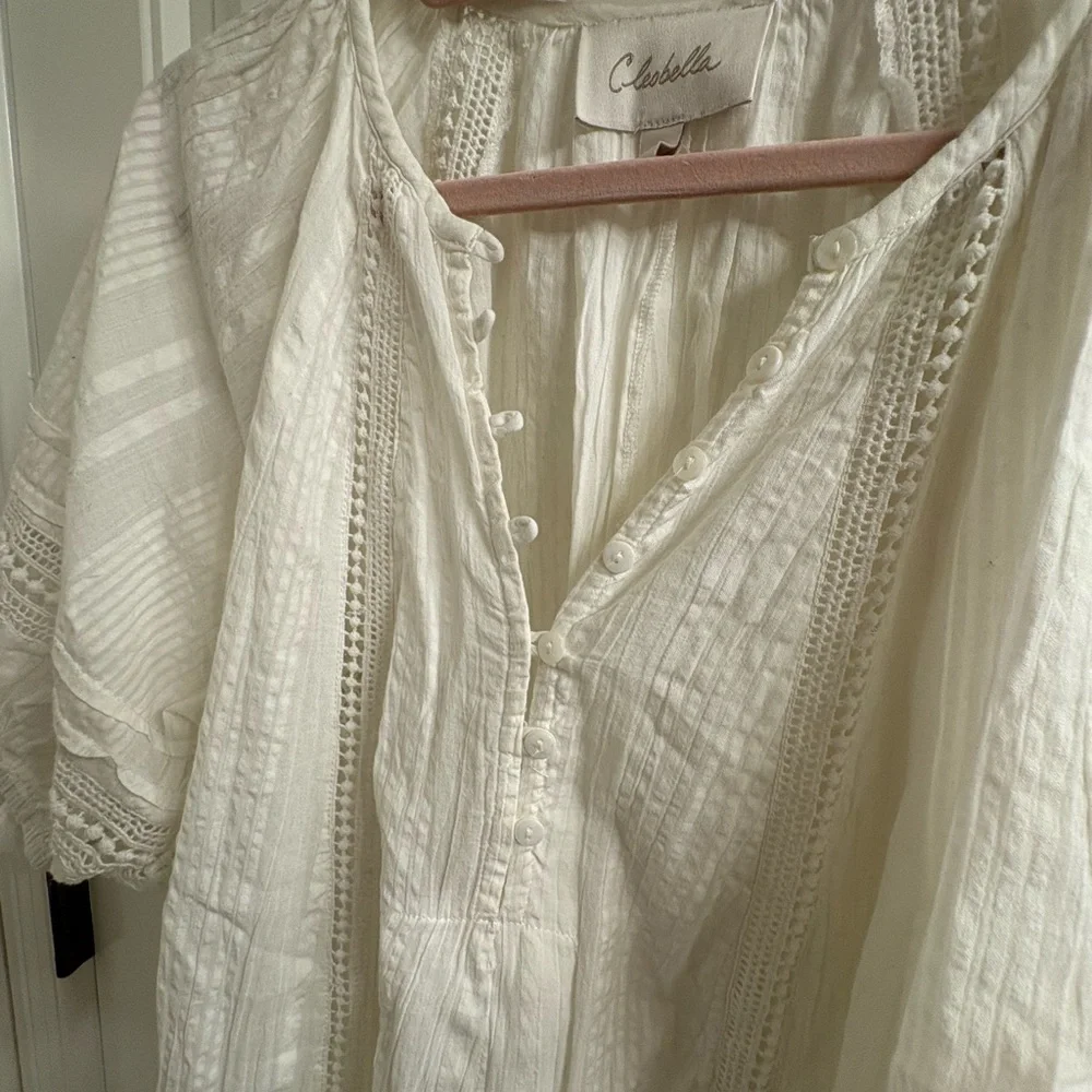 CLEOBELLA alba mini dress in ivory boho chic summer style size M VGUC Swim Cover - Picture 5 of 11